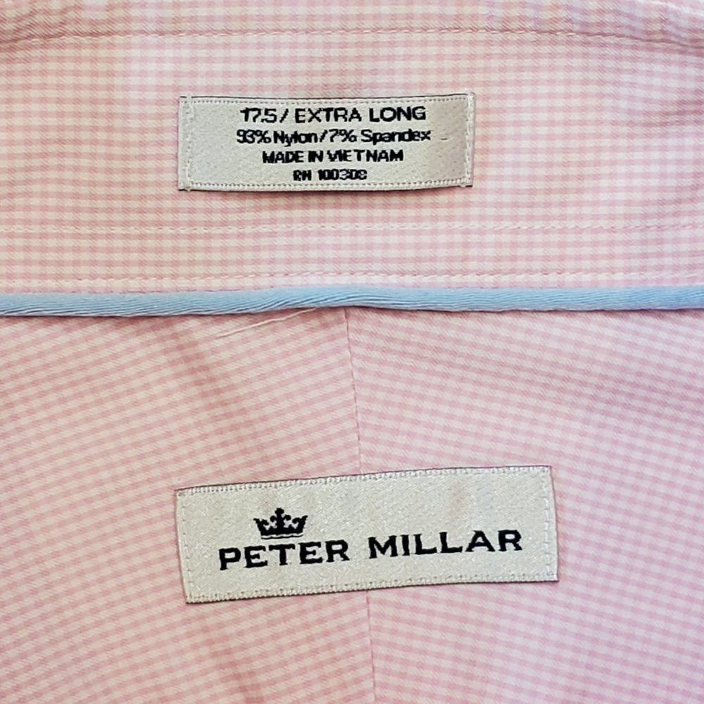 Peter Millar Button Down Extra Long 17.5 - image 4